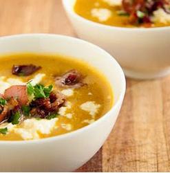 Vegetable Soup with Bacon and Feta Cheese image